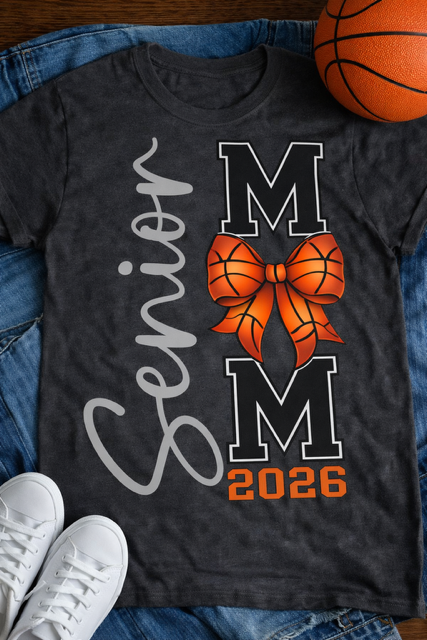 Senior 2026 Basketball Bow Tee