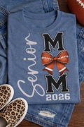 Senior 2026 Football Bow Tee